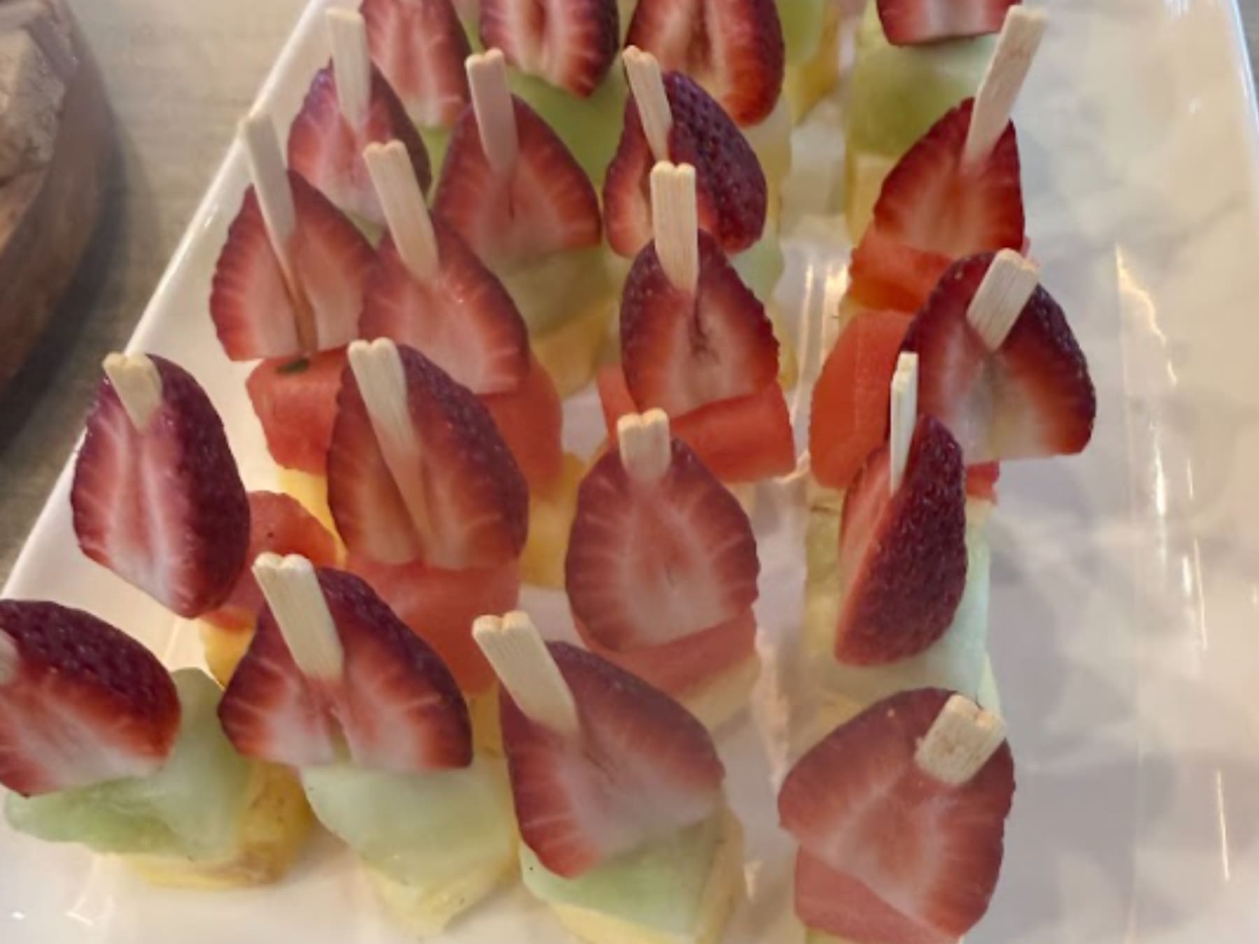Speedo Australian Swim Team Uniform Launch Fresh fruit scewers